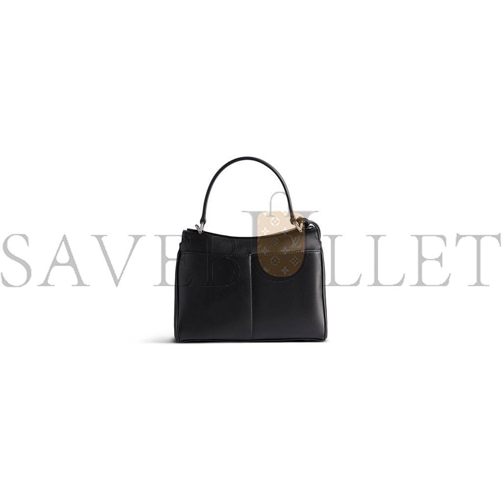 BALENCIAGA RODEO MINI HANDBAG IN BLACK SMOOTH CALFSKIN (23*10*8cm)